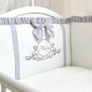 Lenjerie Patut Bebe Copii 6 piese Baby King gri (7)